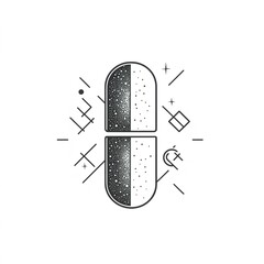 Poster - Abstract Capsule Design: Minimalist Graphic