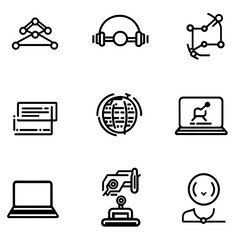 Poster - Collection of technology and network icons
