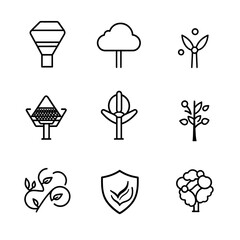Poster - Collection of nature and technology icons