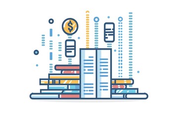 Poster - Financial data visualization, growth chart