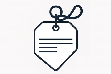 Poster - Blank tag with string, ready for text or design.