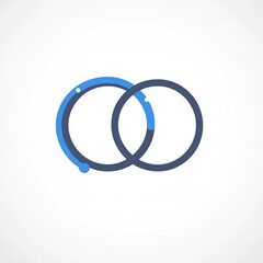 Poster - Interconnected circles, abstract design element