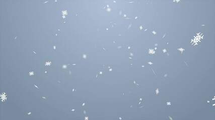 Poster - Falling snowflakes animation. White snowflakes flying in the air. Snowflakes, snow background. Winter snowfall animation