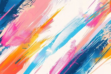 Poster - Abstract art: vibrant brushstrokes and colors
