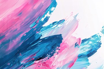 Poster - Abstract painting in pink and blue hues