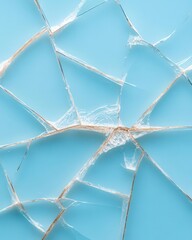 Poster - A cracked smartphone screen breaking the symmetrical design, with light catching the cracks for emphasis