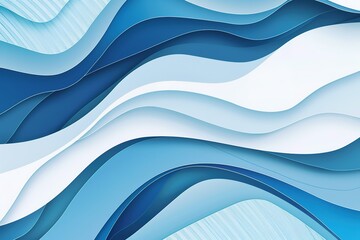 Wall Mural - Abstract blue and white wave pattern