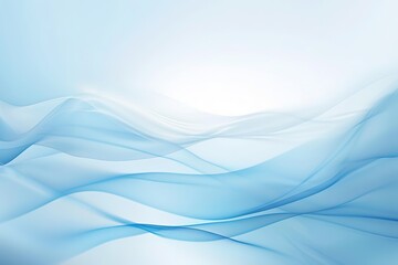 Poster - Abstract blue waves, flowing design