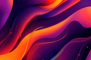 Poster - Abstract vibrant waves, dynamic design
