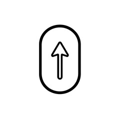 Fototapete - Upload icon: simple arrow pointing upwards