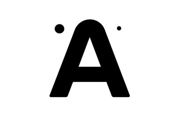 Poster - Bold uppercase letter A with small dots