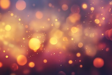 Wall Mural - Warm, glowing bokeh lights background