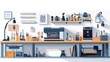 © Almahyra - Modern coffee shop workspace with equipment and tools.