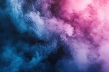 Poster - Abstract blue and pink smoke swirls