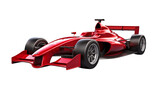 Red Race Car Speeding on a transparent background