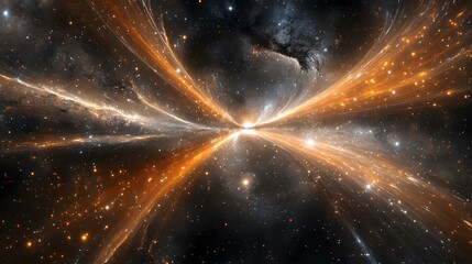 Wall Mural - celestial burst a radiant cosmic display of light and stars