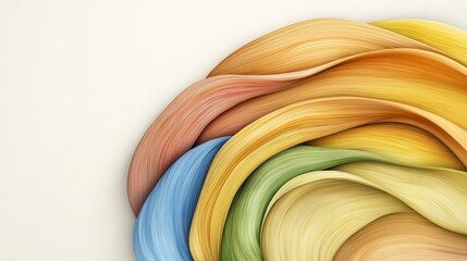 Poster - Colorful Flowing Abstract Textures in Warm Pastel Shades for Artistic Inspiration and Design Projects