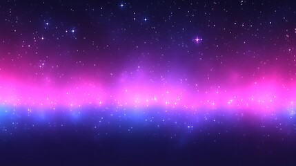 Cosmic Nebula Pink Purple Starry Night Sky