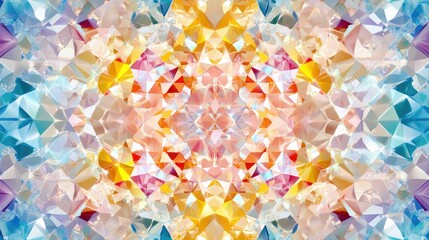 Aufkleber - A kaleidoscopic array of geometric icons in bright and pastel tones.