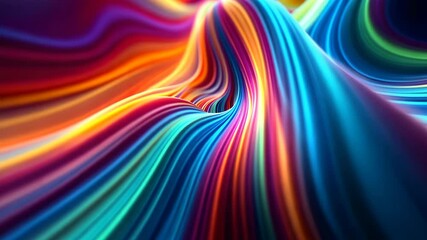 Poster - Vibrant abstract waves of colorful motion and dynamic flow