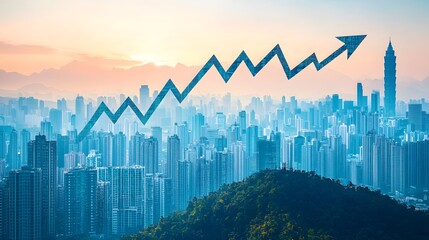 Poster - Soaring Skyline Visualizing Urban Growth and Lucrative Real Estate Investment Opportunities in the Evolving Cityscape