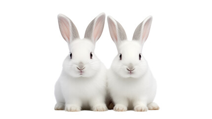 Adorable White Rabbits Easter Bunnies Cute Pets Fluffy Animals Springtime Imagery