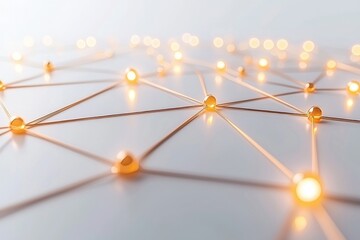 Poster - Dynamic 3D Networked Concept of Glowing Nodes in Technology Design
