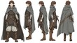 © matoya - Medieval youth character model sheet, fantasy background, animation