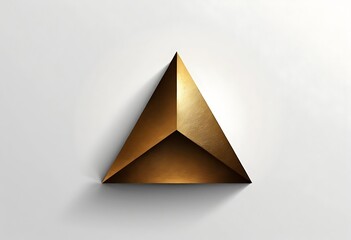 Wall Mural - Golden Triangular Wall Shelf Modern Design Element