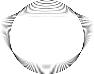 Aufkleber - Circle liquid with blend line halftone use for badges, tag, label, logo