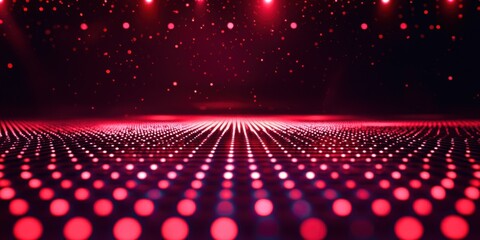 Poster - Red background with many small red dots