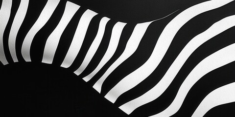 Poster - Zebra's stripes are shown in black and white