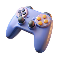 Fototapete - 3D icons, game joystick illustration of game consoles and game stations. Plastic cartoon style icon