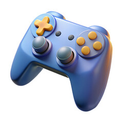 Fototapete - 3D icons, game joystick illustration of game consoles and game stations. Plastic cartoon style icon