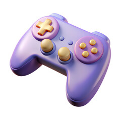 Fototapete - 3D icons, game joystick illustration of game consoles and game stations. Plastic cartoon style icon