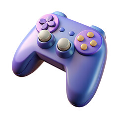 Fototapete - 3D icons, game joystick illustration of game consoles and game stations. Plastic cartoon style icon