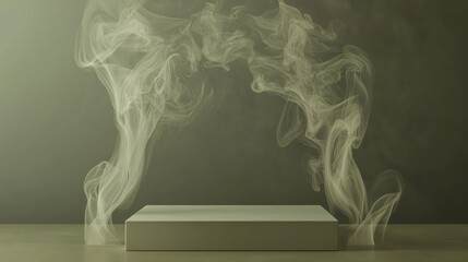 Aufkleber - Sleek 3D Podium Design with Ample Empty Space and Framing Elements