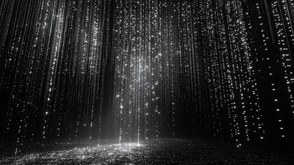 Binary code consisting of zeros and ones representing digital information