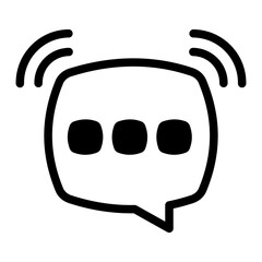 chat message IoT solid icon