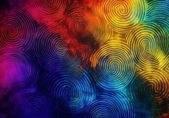 Poster - Colorful Abstract Swirling Patterns with Vibrant and Dynamic Lines Creating an Eye-Catching Visual Experience and Energy in a Rainbow Spectrum