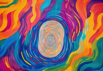 Poster - Colorful Abstract Swirls with Spiraling Patterns Creating a Vibrant Artistic Composition for Creative Projects and Designs