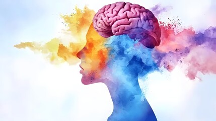 Fototapete - 3D digital rendering of a holistic wellness concept symbolizing personal development growth and well being through the of nutrition fitness mental health medicine and self care practices