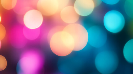 Poster - Soft Pastel Bokeh Effect with Vibrant Color Accents