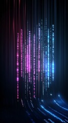 Poster - AI-powered IT analysis room, multi-dimensional holographic analytics, smooth and modern design, sci-fi cyber atmosphere, dark gradient tones with vibrant highlights,