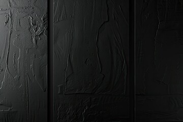 Poster - Ultra Hd Visual of Black Textured Wall 3D Logo Mockup