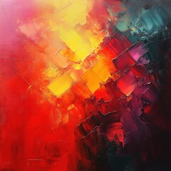 Abstract Expressionism Pattern with Bold Strokes and Warm Light