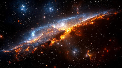 Wall Mural - Cosmic Nebula: A breathtaking view of vibrant stars and celestial wonders in the vast expanse of space