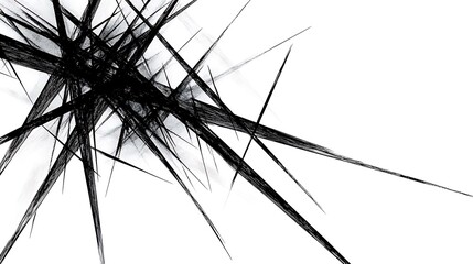 Poster - Abstract Windstorm with Clean White Background and Sharp Lines