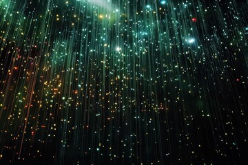 Poster - Colorful lights create a stunning display over a dark background in a mesmerizing night sky setting