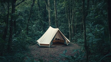 Canvas Print - Forest camping